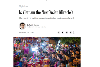 Thời báo New York: Kỳ tích châu Á tiếp theo là Việt Nam?