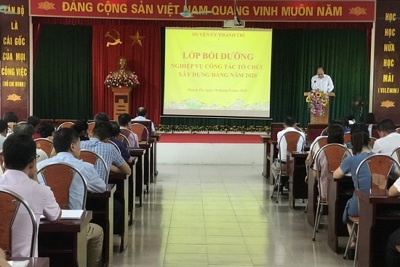 Huyện Thanh Trì: Tập huấn nghiệp vụ cho cán bộ làm công tác Đảng cơ sở