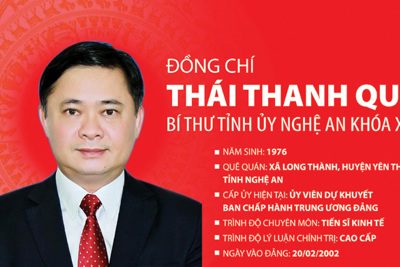 [Infographics] Chân dung Bí thư Tỉnh ủy Nghệ An Thái Thanh Quý