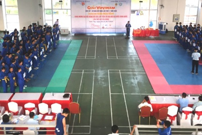 450 vận động viên tham gia Giải Vovinam Sơn Tây- Xứ Đoài mở rộng