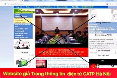Cảnh báo trường hợp lập website giả danh Công an Hà Nội để lừa đảo