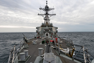 Tàu chiến Mỹ đi qua eo biển Đài Loan lần thứ hai trong một tháng