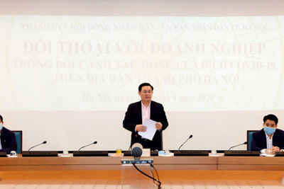 Bí thư Thành ủy Vương Đình Huệ: Hà Nội thúc đẩy sản xuất, kinh doanh, thích ứng với điều kiện phòng chống Covid-19