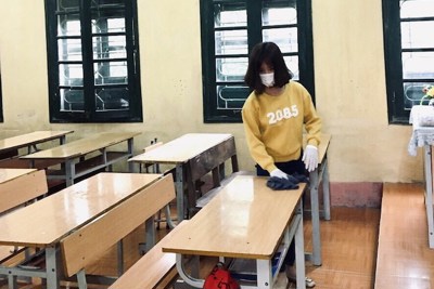 Huyện Mê Linh: Học sinh sẽ phải đeo khẩu trang trong giờ ra chơi