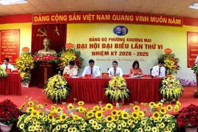 Đảng bộ phường Khương Mai tổ chức thành công Đại hội nhiệm kỳ 2020 - 2025