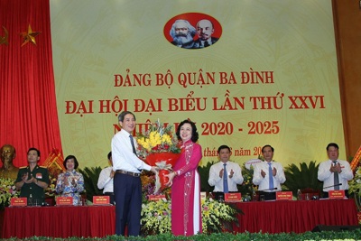 Đồng chí Hoàng Minh Dũng Tiến tái đắc cử Bí thư Quận ủy Ba Đình nhiệm kỳ 2020-2025
