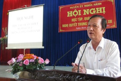 Quảng Ngãi: Nguyên Bí thư, kiêm Chủ tịch huyện Nghĩa Hành dính sai phạm