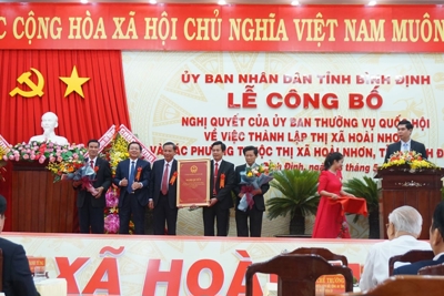 Bình Định công bố thành lập thị xã Hoài Nhơn