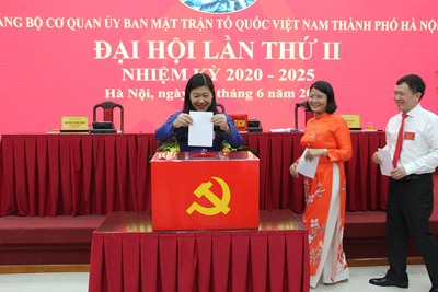 Đại hội Đảng bộ cơ quan Ủy ban Mặt trận Tổ quốc Việt Nam thành phố Hà Nội nhiệm kỳ 2020-2025 thành công tốt đẹp
