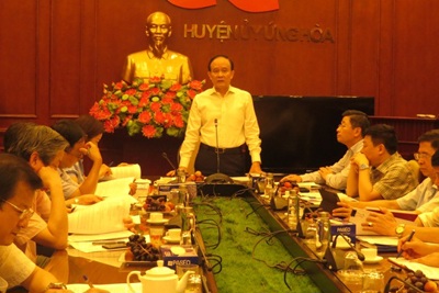 Phó Chủ tịch Thường trực HĐND thành phố: Ứng Hòa tiếp tục rà soát, làm tốt công tác chuẩn bị cho Đại hội Đảng bộ huyện