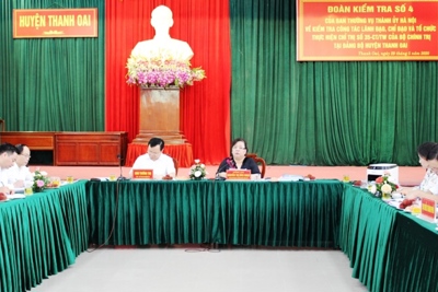 Phó Bí thư Thành ủy Nguyễn Thị Bích Ngọc: Bảo đảm tiến độ, thành công Đại hội Đảng các cấp tại Thanh Oai
