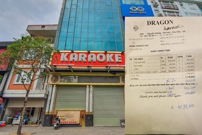 Lén lút hoạt động, quán karaoke tại Hà Nội phụ thu thêm 600.000 đồng phí dịch vụ mùa dịch của khách