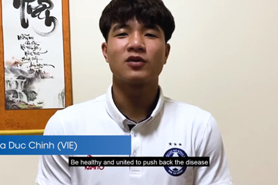 [Video] Tiền đạo Hà Đức Chinh: "Quyết thắng đại dịch bằng tinh thần Việt Nam”