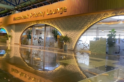 Khai trương phòng chờ Vietcombank Priority Lounge tại sân bay Quốc tế Nội Bài