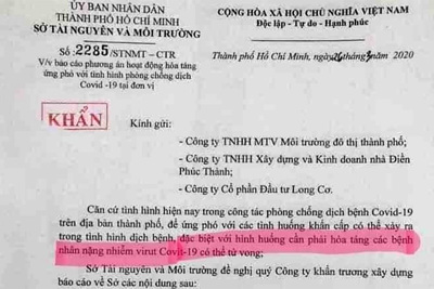 TP Hồ Chí Minh: Khiển trách Phó Giám đốc Sở Tài nguyên và Môi trường vì "văn bản hỏa táng"