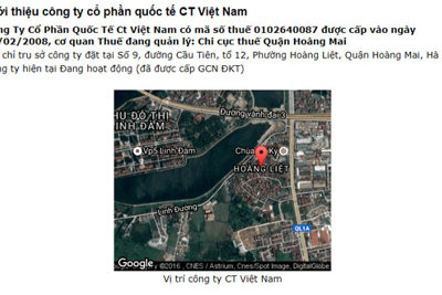 Công ty Cổ phần quốc tế CT Việt Nam chuyển trụ sở mới
