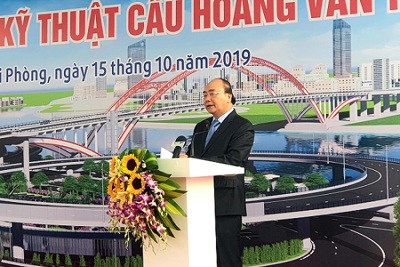 Thủ tướng Nguyễn Xuân Phúc dự lễ thông xe cầu vòm nhịp lớn nhất Việt Nam