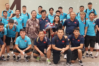 Đội tuyển Việt Nam đã tới Indonesia