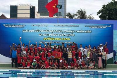 TP Hồ Chí Minh nhất toàn đoàn Giải bơi “Đường đua xanh” 2019