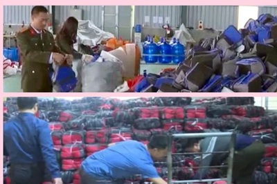 Bắt giữ gần 45.000 túi giữ nhiệt nguồn gốc Hồng Kông giả nhãn mác "Made in Vietnam"