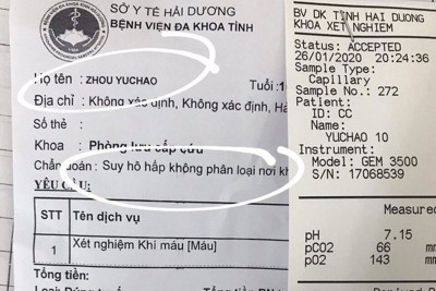 Tiếp tục theo dõi, điều trị cho bệnh nhi Trung Quốc nghi nhiễm virus corona