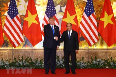 Ảnh: Thủ tướng Nguyễn Xuân Phúc hội kiến Tổng thống Hoa Kỳ Donald Trump