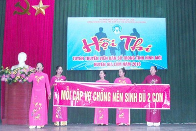 Hội thi tuyên truyền viên dân số huyện Gia Lâm