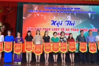 Quân Hai Bà Trưng: Phường Quỳnh Lôi đạt giải Nhất tìm hiểu pháp luật về an toàn thực phẩm