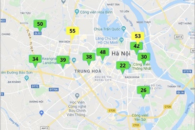 Hà Nội: Sáng 28/1 (mùng 4 Tết), chất lượng không khí duy trì ở mức tốt