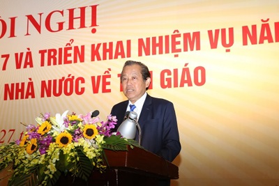 Phó Thủ tướng Trương Hòa Bình dự triển khai nhiệm vụ công tác tôn giáo