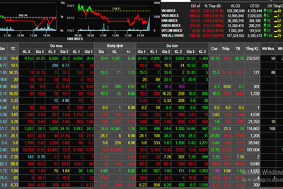 Phiên 24/5: Thị trường chứng khoán rung lắc mạnh, VN-Index quay đầu giảm điểm