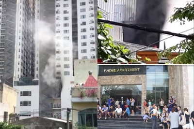 Cháy chung cư cao 27 tầng ở Đà Nẵng, cư dân hoảng loạn bỏ chạy