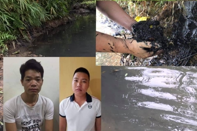 Truy bắt đối tượng "chủ mưu" đổ trộm dầu thải gây ô nhiễm nguồn nước sạch sông Đà