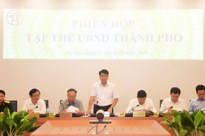 Tập thể UBND TP Hà Nội xem xét, quyết định một số nội dung thuộc thẩm quyền