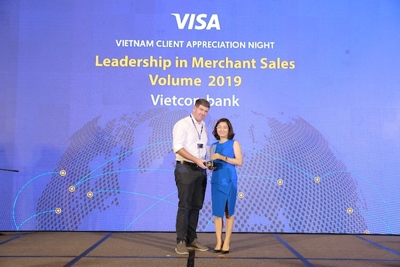 Tổ chức thẻ quốc tế Visa vinh danh Vietcombank là Ngân hàng dẫn đầu thị trường
