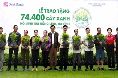 SeABank trao tặng 74.400 cây xanh hồi sinh núi Hồng Lĩnh, tỉnh Hà Tĩnh