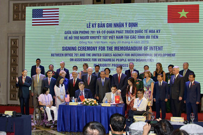 Hoa Kỳ và Việt Nam ký bản ghi nhận ý định về hỗ trợ người khuyết tật
