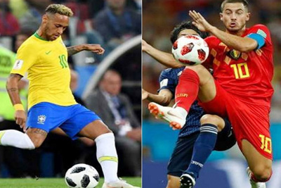 Brazil vs Bỉ: Cuộc đấu của hai số 10 - Neymar và Eden Hazard