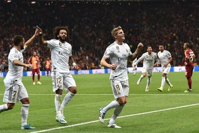 Lượt trận thứ 3 bảng A Champions League: Real Madrid thắng vất vả Galatasaray