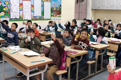 Học sinh tham gia Sữa học đường ở Hà Nội ngày càng tăng