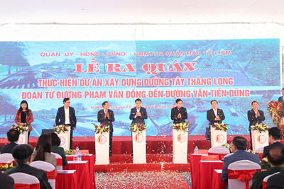 Hà Nội: Ra quân thực hiện dự án xây dựng đường Tây Thăng Long