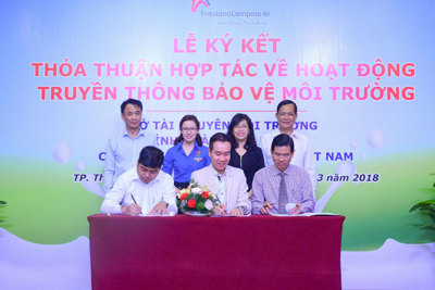 Sở Tài nguyên Môi trường, Tỉnh Đoàn tỉnh Bình Dương, công ty FrieslandCampina Việt Nam ký kết thỏa thuận hợp tác