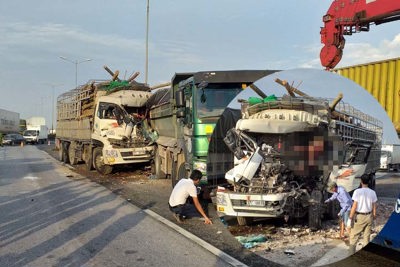 Tai nạn 2 người tử vong khiến hàng dài phương tiện ùn ứ trên cầu Thanh Trì