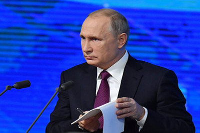 Họp báo thường niên, ông Putin khẳng định kinh tế Nga "thích nghi tốt" với trừng phạt