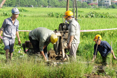 Khoan thăm dò địa chất dự án xây trạm biến áp 110kV Phú Xuyên