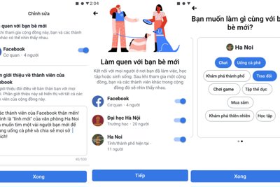 Facebook thử nghiệm 'gặp gỡ bạn mới' cho người Việt