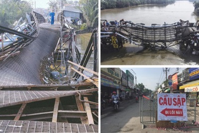 Vụ sập cầu sắt tại TP Hồ Chí Minh: Sửa xong trước Tết Nguyên đán