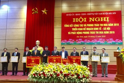 Năm 2018, huyện Sóc Sơn tăng trưởng kinh tế đạt 10,58%