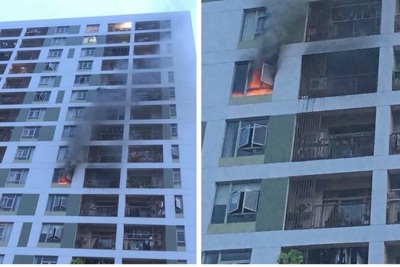 TP Hồ Chí Minh: Cháy tại tầng 8 chung cư ParcSpring