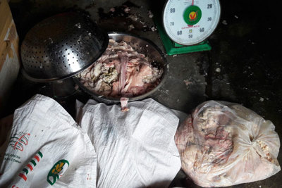 Đà Nẵng: Bắt cơ sở chế biến nội tạng thối thành mồi nhậu